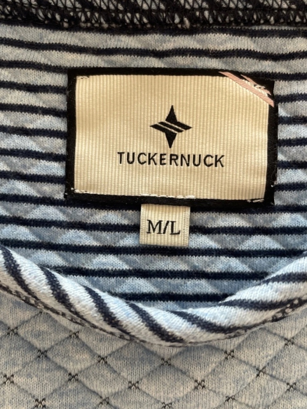 Tuckernuck Reversible Heathered Blue Ally Swing Crewneck Sporty Sweatshirt M/L - Picture 2 of 12